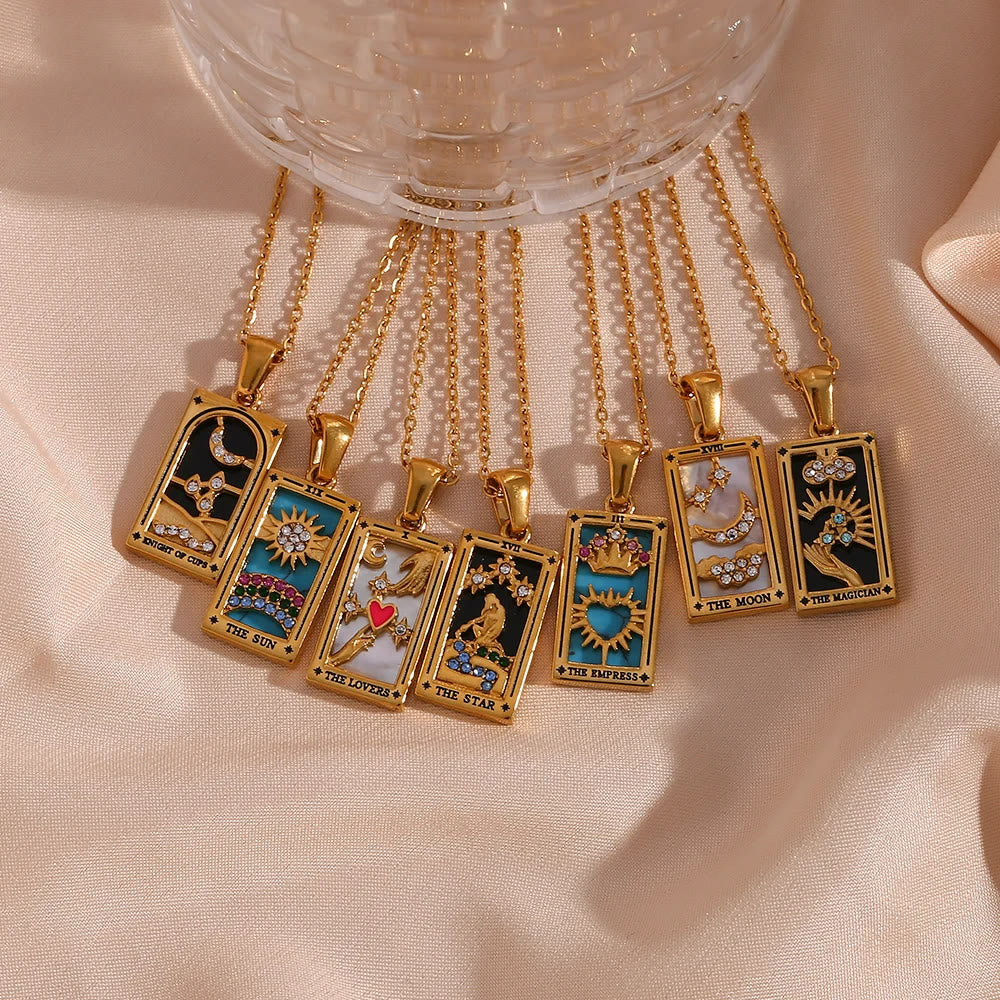 Olivenorma "Sun Lovers Star Moon" Tarot Cards Sign Necklace - image 17