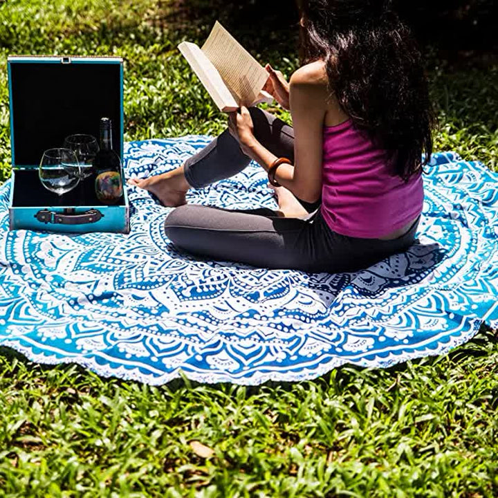 Circular Mandala Rosamia Yoga Meditation Tapestry - image 8