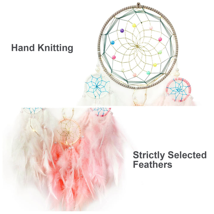 Olivenorma Indian Style Three Ring Feather Dream Catcher - image 6