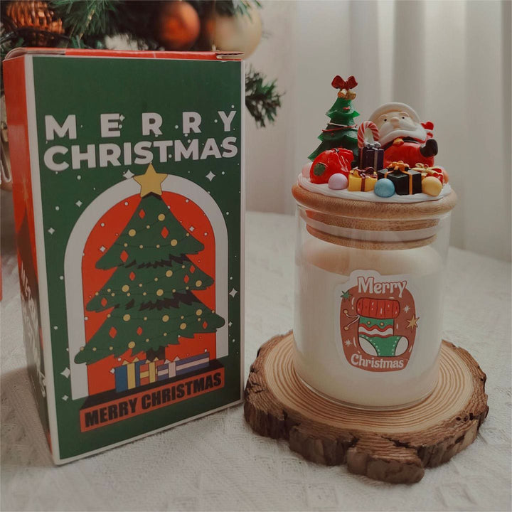 Olivenorma Christmas Santa Decor Candle - Cup Christmas Tree Santa-6.5*14cm - image 15