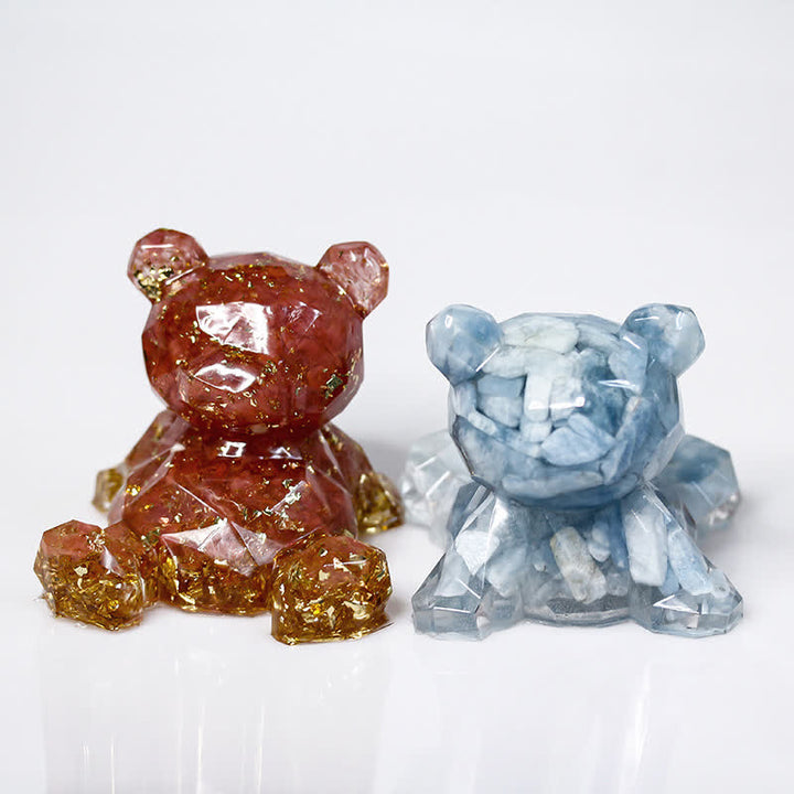 Olivenorma Crystal Mirror Bear Gemstone Decoration - image 14