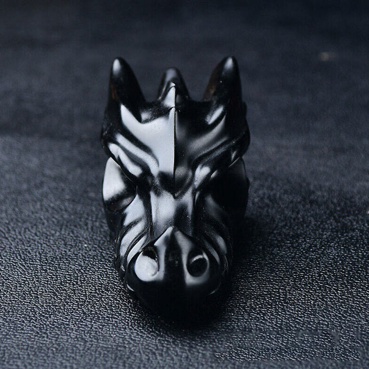 Olivenorma 3.2 Inch Dragon Head Skull Gemstone Decoration - image 18