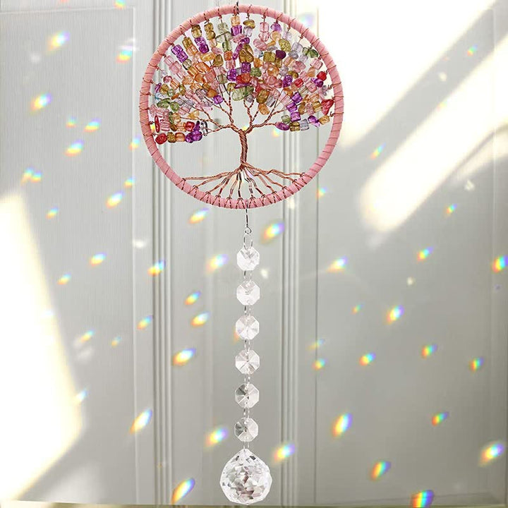 Tree of Life Crystal Suncatcher Dream Catcher - Chakra - image 6