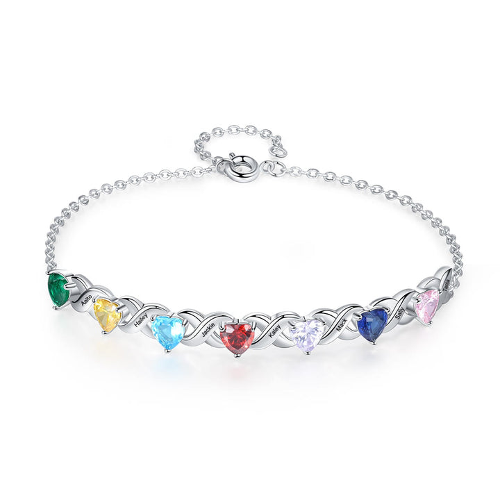 Olivenorma Custom Engraved Mothers Birthstone Bracelet - image 7