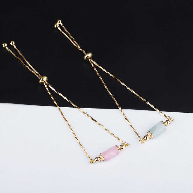 Olivenorma Delicate Natural Crystal Gold Chain Bracelet - image 14