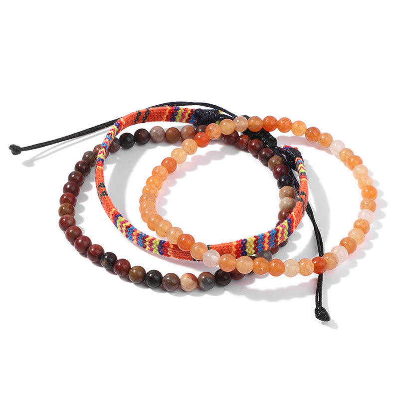 Olivenorma Bohemia Africa Turquoise Crystal Bracelet Set - Sun Stone - image 11