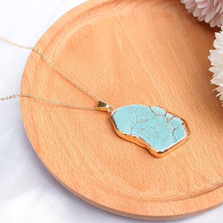 Olivenorma Delicate Irregular Turquoise Necklace - image 2