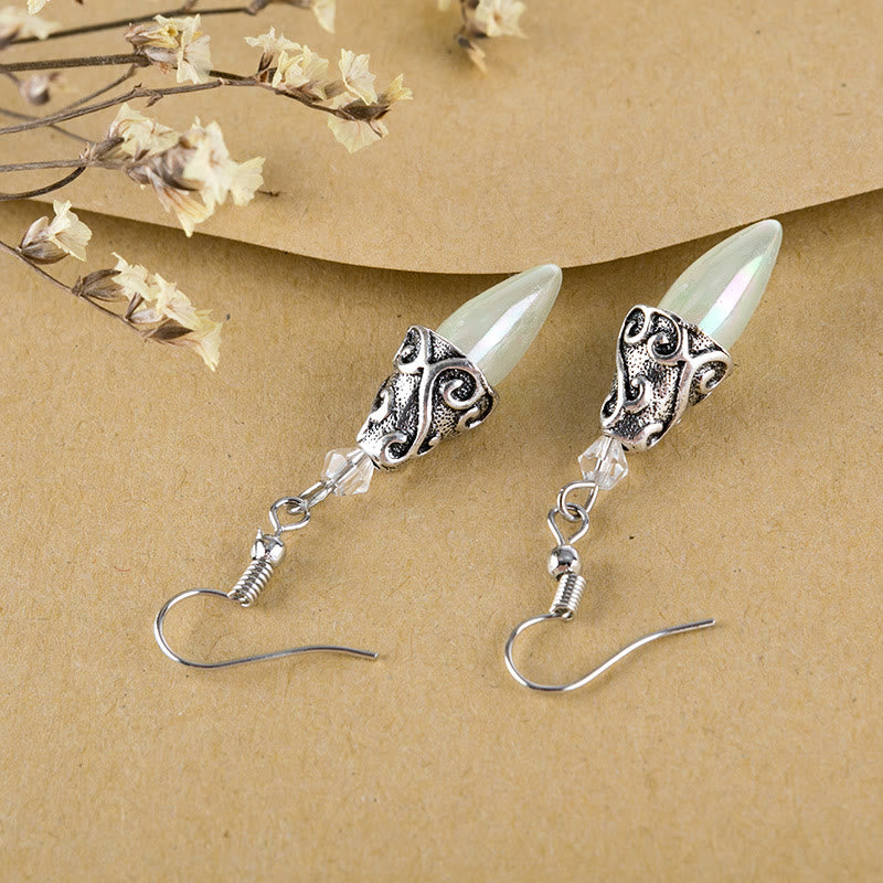 Olivenorma Hook Royal Style Moonstone Dangle Earrings - Moonstone - image 0