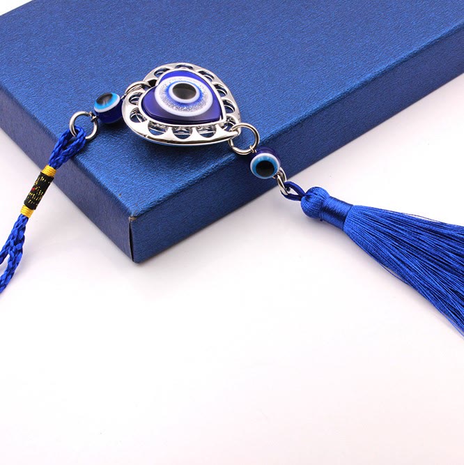 Olivenorma Blue Evil Eye Tassel Car Ornament - image 5