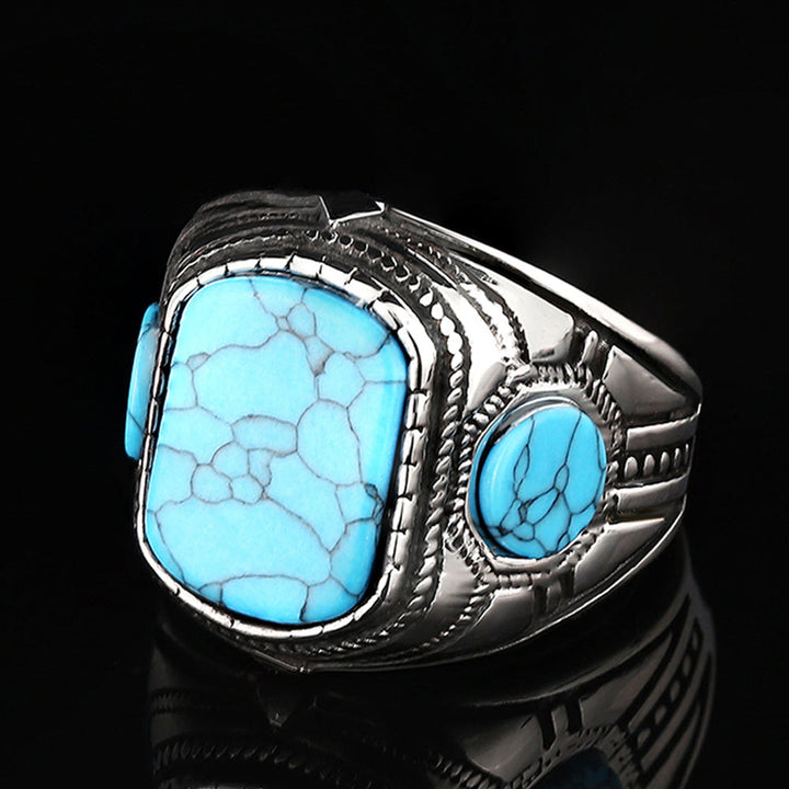 Olivenorma Turquoise Mens Ring - 15 - image 0