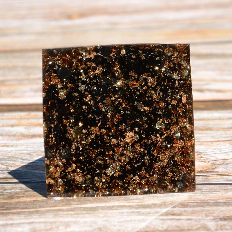 Amethyst Sphere with Obsidian Orgone Pyramid - image 7