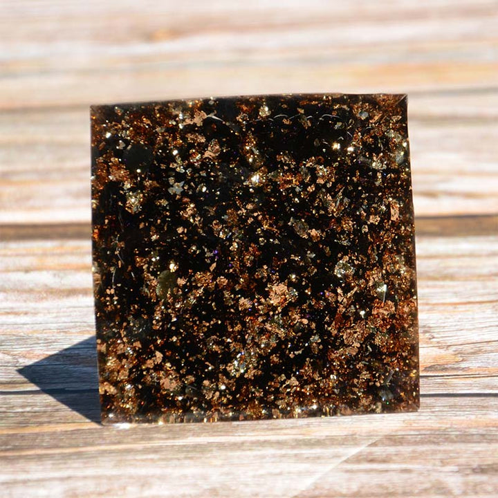 Amethyst Sphere with Obsidian Orgone Pyramid - image 7