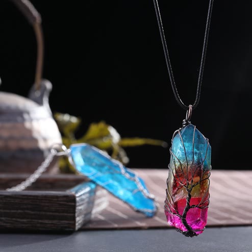 Olivenorma"Life Energy" - Tree of Life Crystal Necklace - image 2
