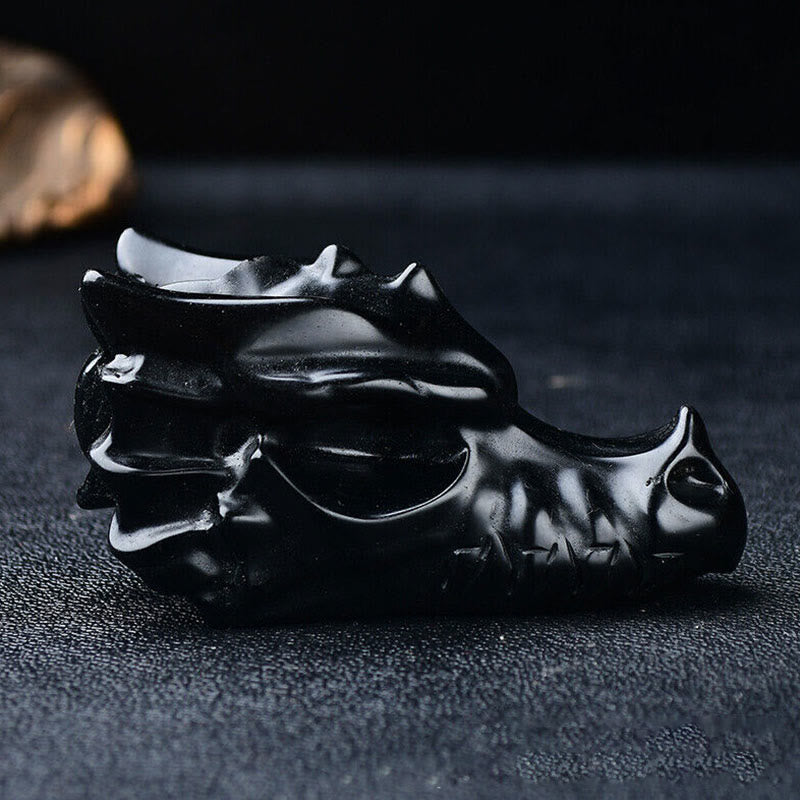 Olivenorma 3.2 Inch Dragon Head Skull Gemstone Decoration - image 19