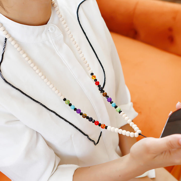 Olivenorma Natural Crystal Wooden Beads Phone Strap - image 4