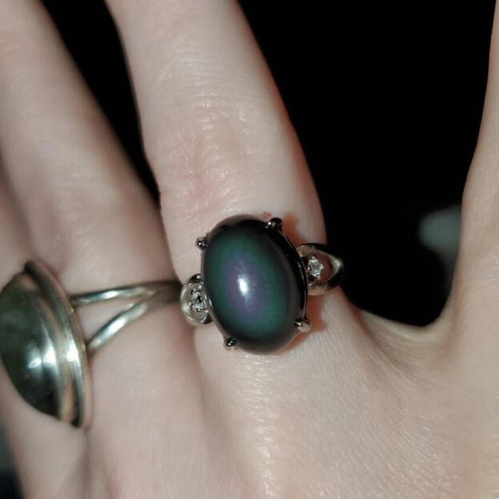 Olivenorma"Spiritual Protection" Natural Obsidian Ring - image 4