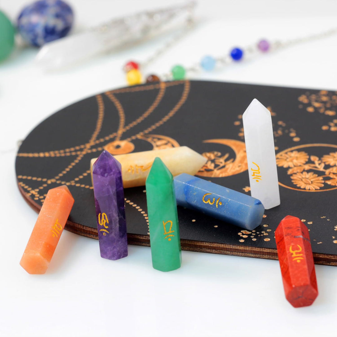 Olivenorma Healing Chakra Decor Set Crystal Wands - image 1