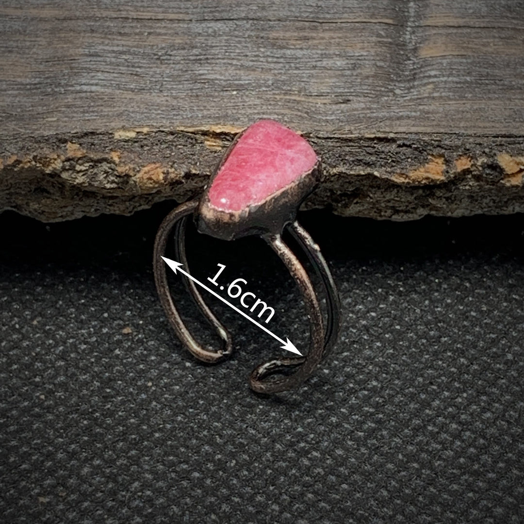 Olivenorma Natural Irregular Raw Stone Twelve Birthstone Adjustable Ring - image 46