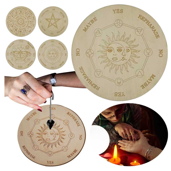 Olivenorma Meditation Wooden Sign Mysterious Witch Altar Ornamet - image 6