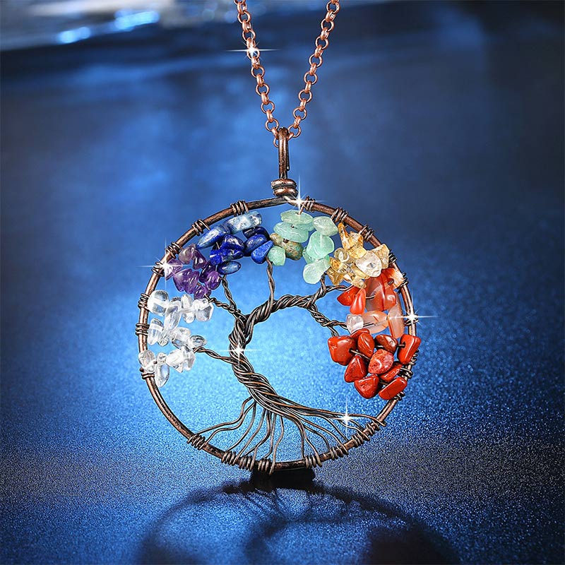 Olivenorma Natural Chakra Tree Of Life Necklace - image 2