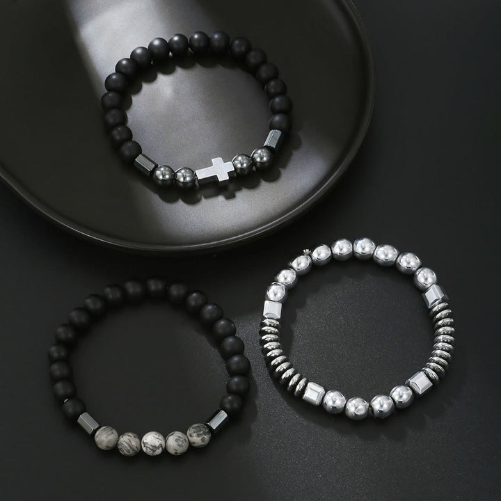 Olivenorma Mens Stacking Gemstone Set Bracelet - image 12