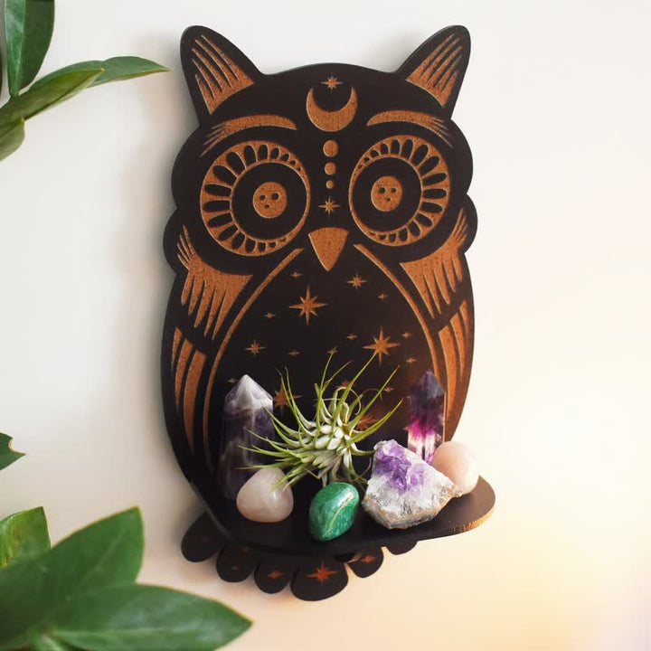Olivenorma Celestial Owl Altar Crystal Shelf - image 3