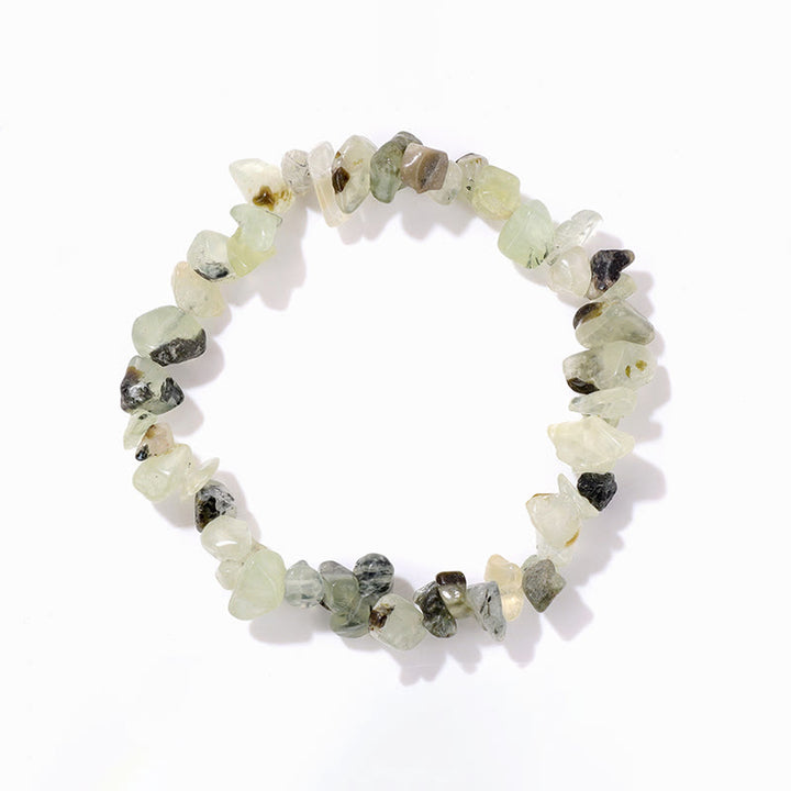 Olivenorma Colorful Natural Irregular Gravel Bracelet - Prehnite - image 17