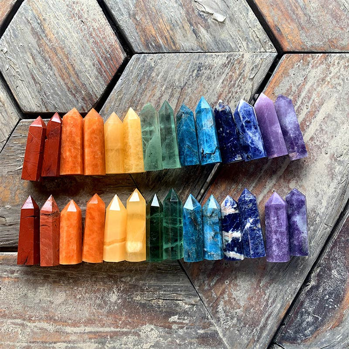 Chakra Crystal Wands Tower Crystal Set - image 1