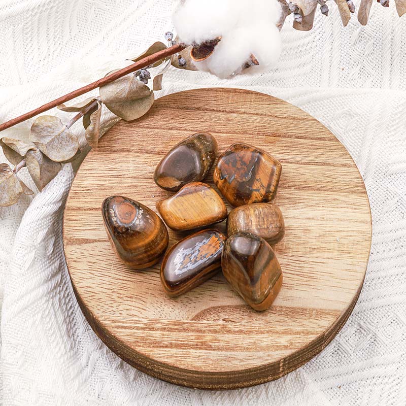 Olivenorma Tiger Eye Natural Tumbled Stone Set - 3-5cm 100g - image 0