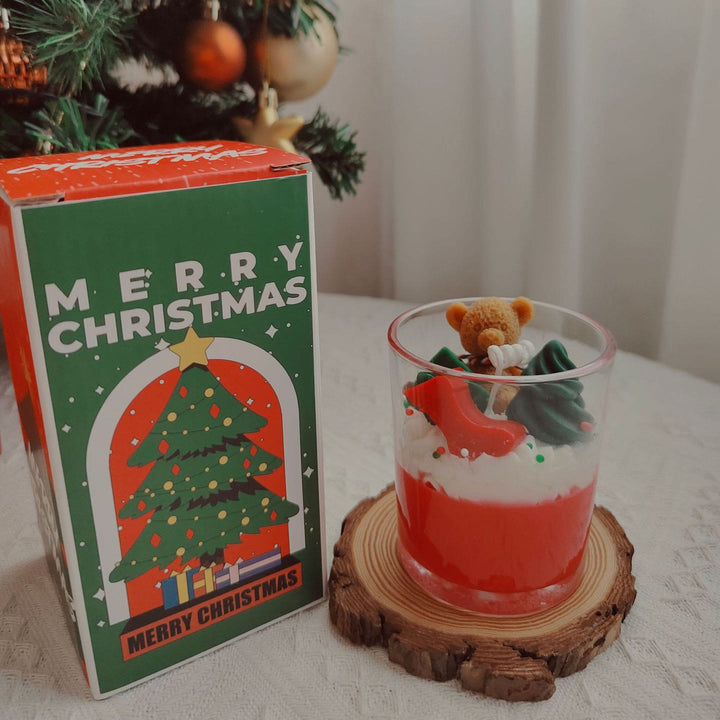 Olivenorma Christmas Santa Claus Snowman Elk Cup Candle - Gingerbread Man Cup-6.5*7*10cm - image 12