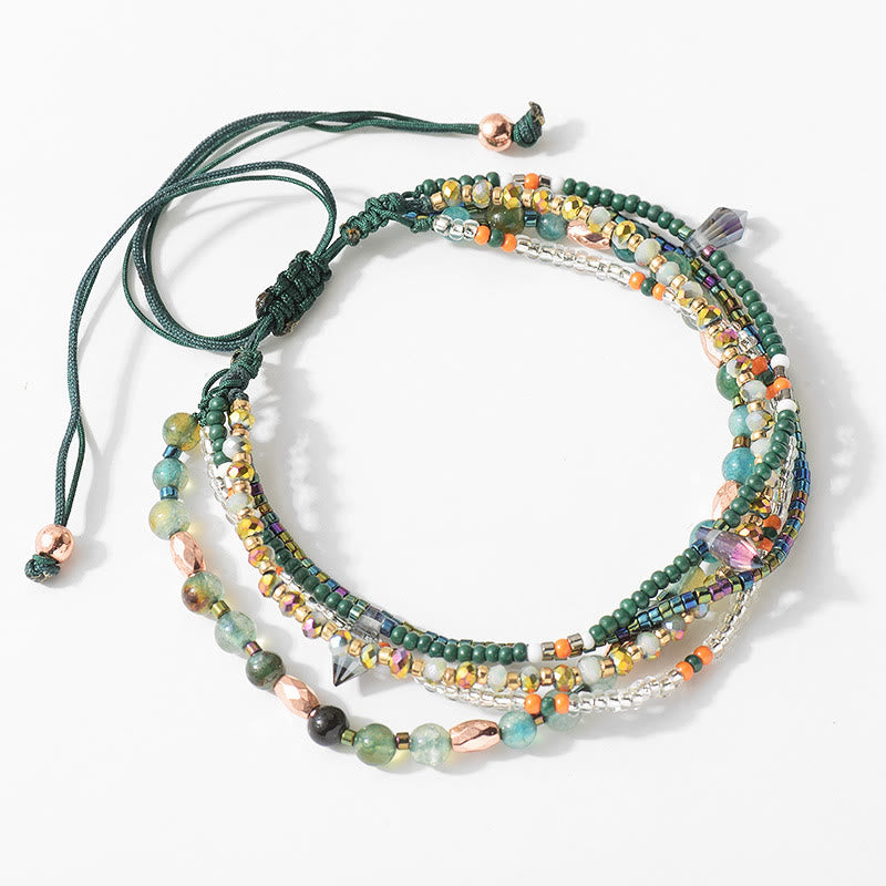 Olivenorma Round Beaded Vacation Bohemian Bracelets - African Turquoise - image 1