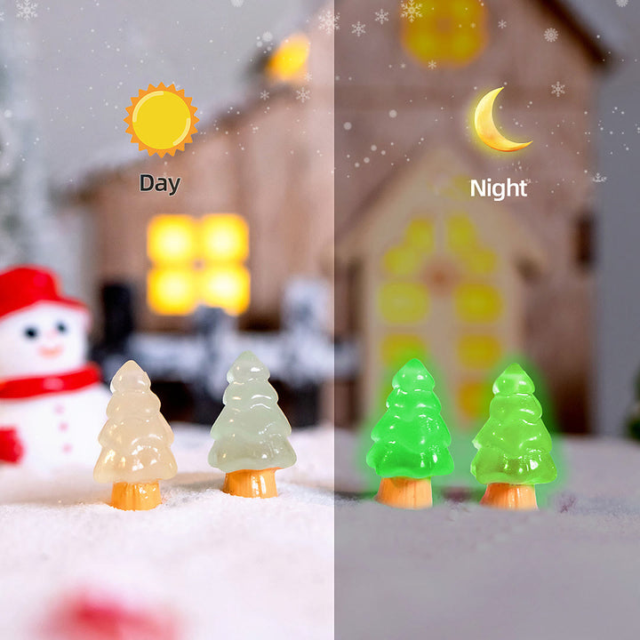 Olivenorma 5Pcs Crystal Mini Christmas Tree Sculpture Gemstone Decoration - image 1