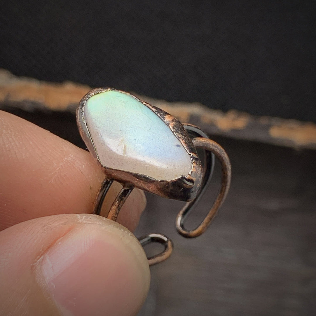 Olivenorma Natural Irregular Raw Stone Twelve Birthstone Adjustable Ring - image 37