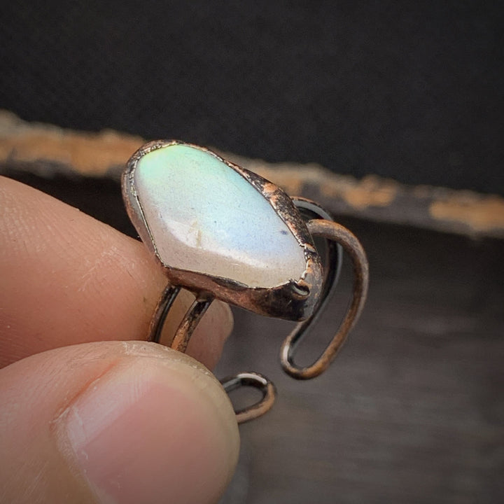 Olivenorma Natural Irregular Raw Stone Twelve Birthstone Adjustable Ring - image 37