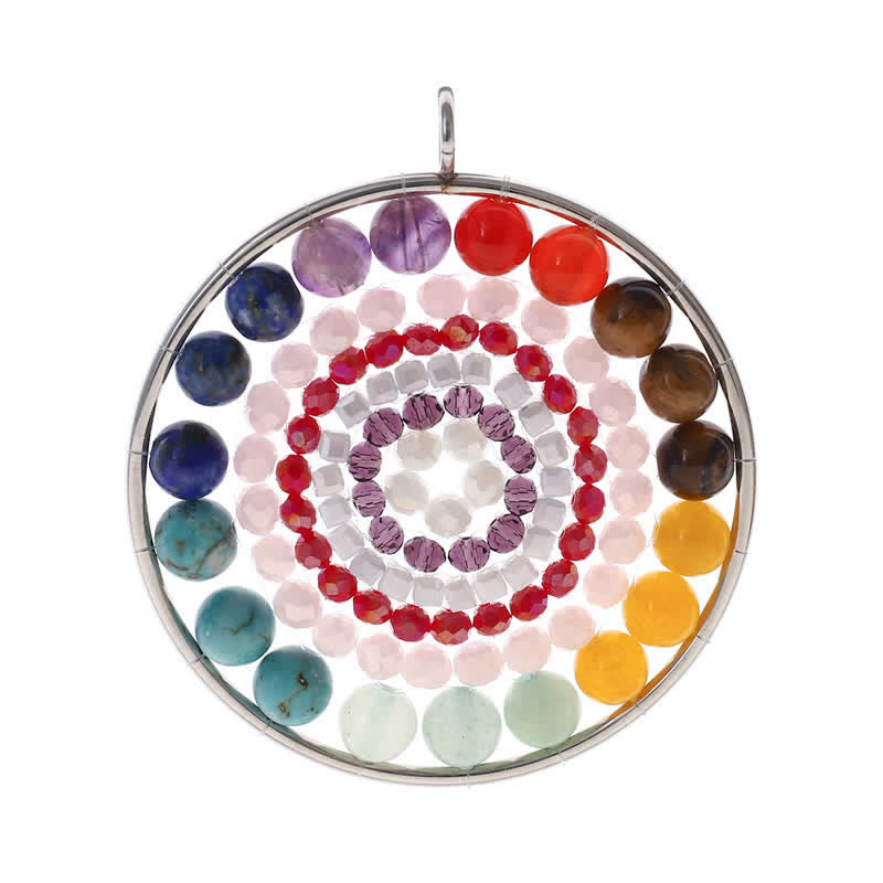 Olivenorma Datura Flower Round Pendant Crystal Necklace - image 32