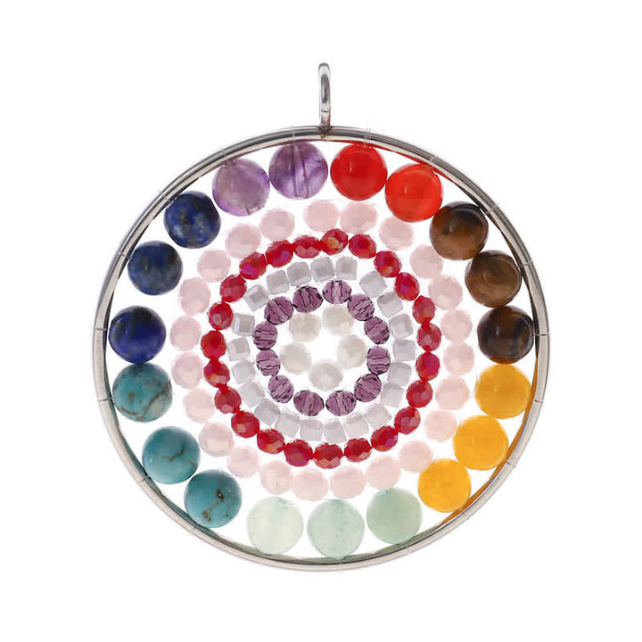 Olivenorma Datura Flower Round Pendant Crystal Necklace - image 32