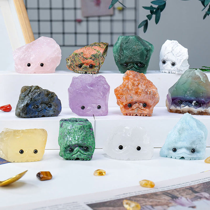 Olivenorma Natural Crystal Rough Stone Elf Hedgehog Gemstone Decoration - image 6