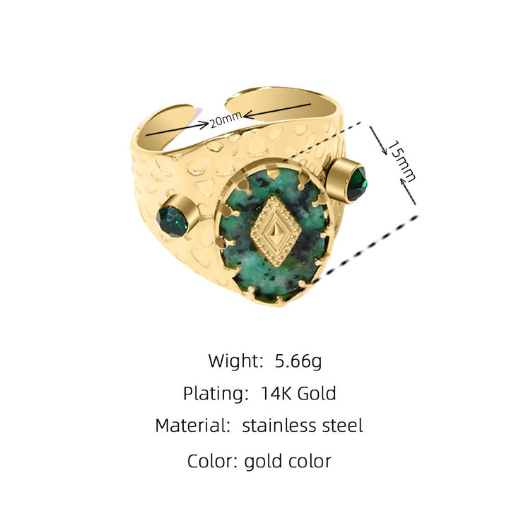 Olivenorma African Turquoise Adjustable Ring - image 3