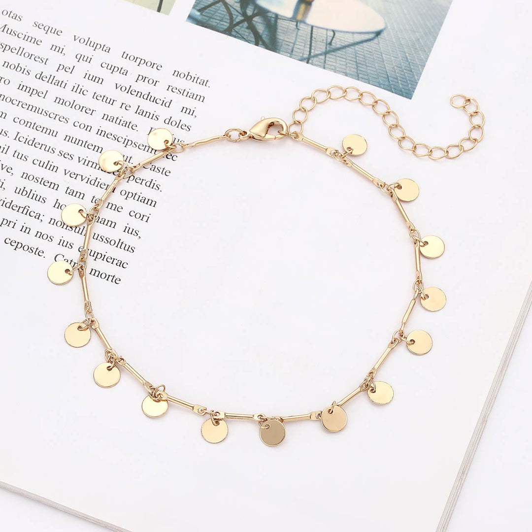 Olivenorma Turquoise Colored Beads Boho Anklet - image 5