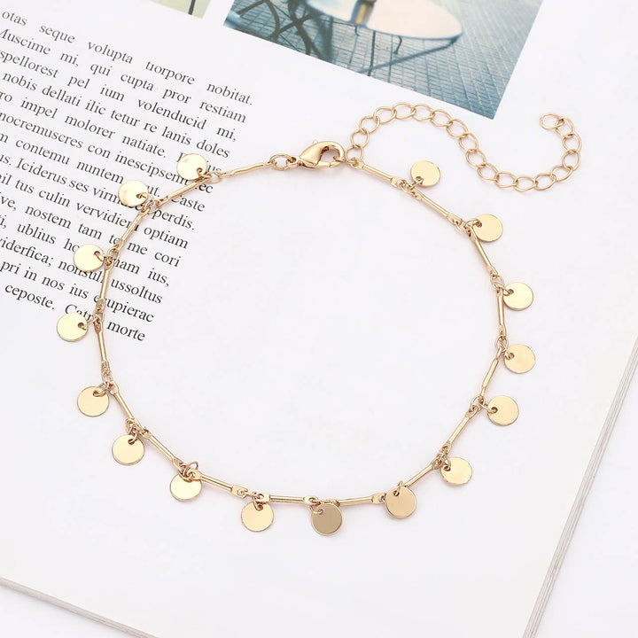 Olivenorma Turquoise Colored Beads Boho Anklet - image 5