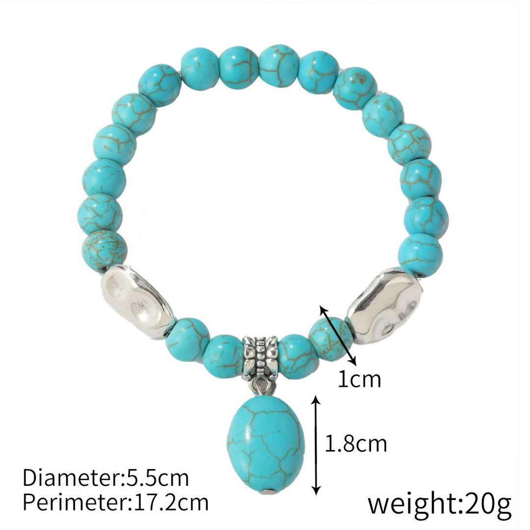 Olivenorma "Eternal Protection" Evil Eye Turquoise Bracelet - Turquoise Pendant - image 6