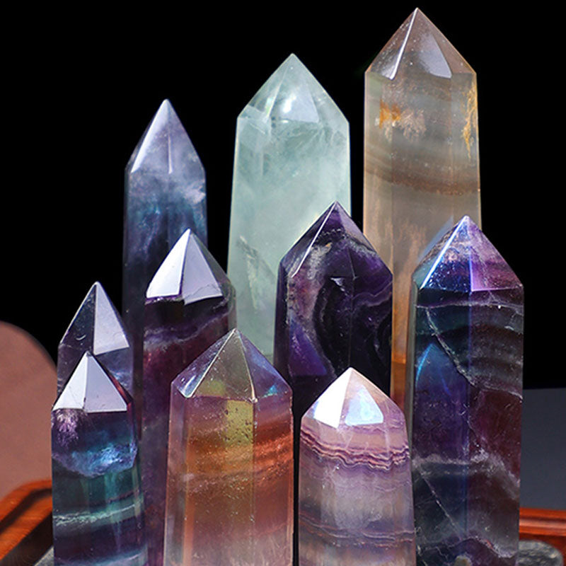 Fluorite Natural Crustal Reki Crystal Wands - Fluorite - 9-10cm - image 0