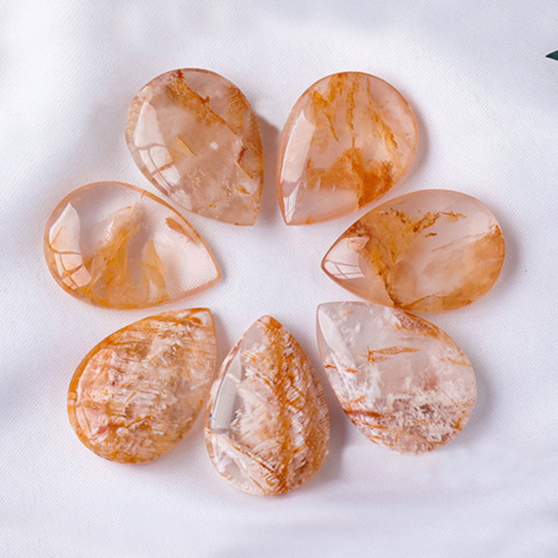 Olivenorma Ghost Phantom Quartz Drop Shape Natural Stone - image 2