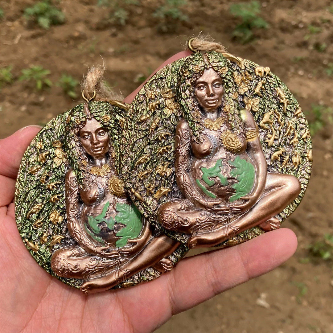Olivenorma Statue Of Goddess Gaia Pendant Resin Decorations Wall Decor - image 7
