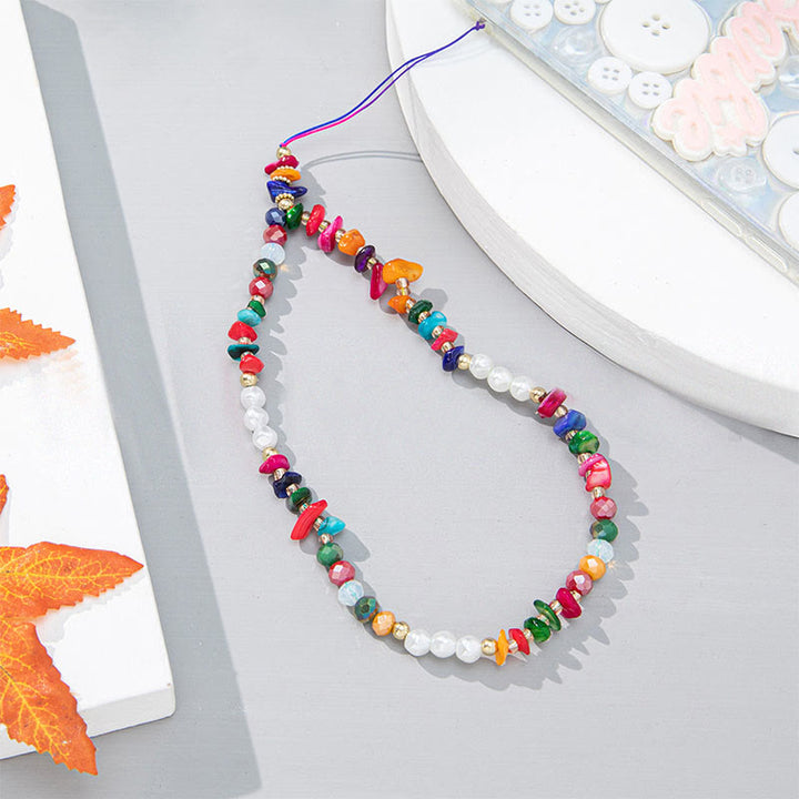 Olivenorma Colorful Gravel Pearl Color Matching Mobile Phone Strap - image 16