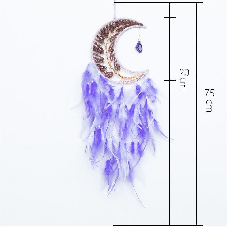 Olivenorma Natural Gravel Woven Tree of Life Moon Dream Catcher - image 42