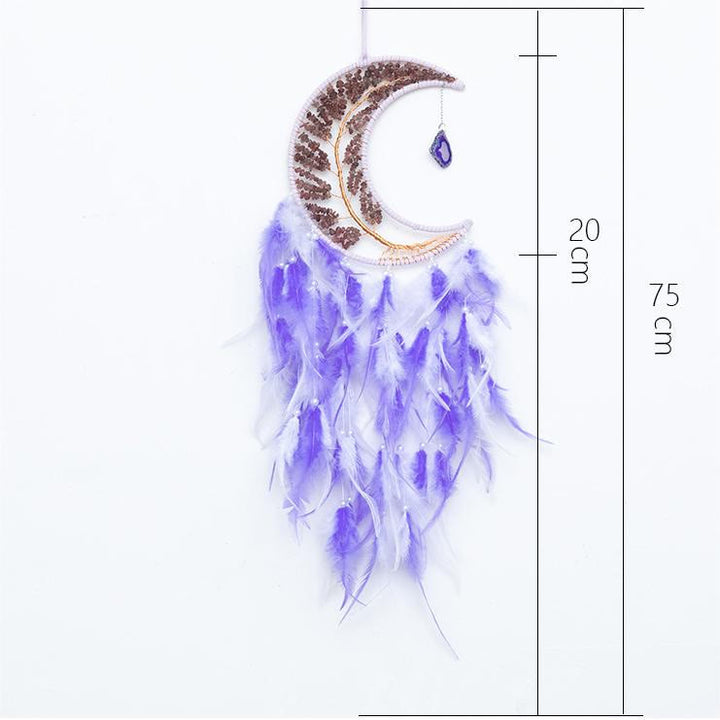 Olivenorma Natural Gravel Woven Tree of Life Moon Dream Catcher - image 42
