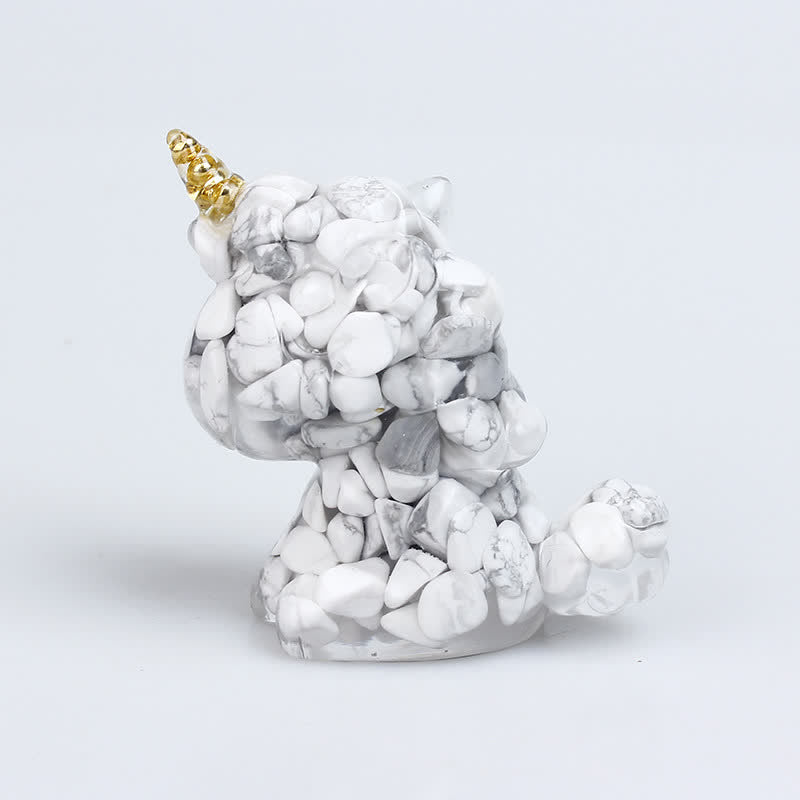 Olivenorma Crystal Unicorn Gemstone Decoration - White Turquoise - image 27