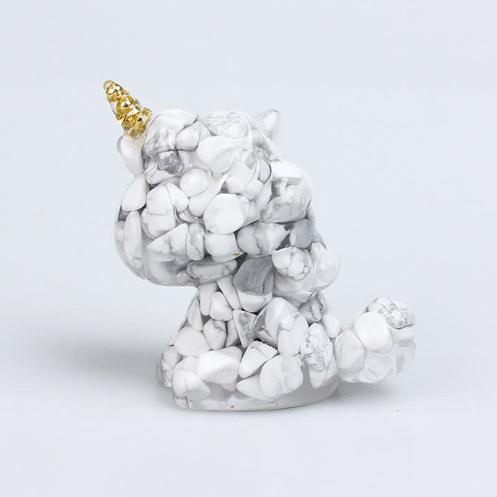 Olivenorma Crystal Unicorn Gemstone Decoration - White Turquoise - image 27