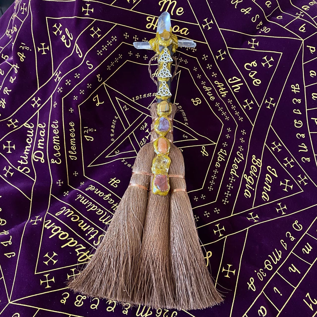 Olivenorma Natural Crystal Magic Expulsion Props Wicca Broom Ornamet - image 3